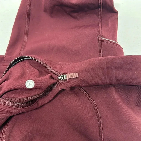 Lululemon Speed Up Tight Leggings Full On Luxtreme Garnet Red Size 6 Tall 19.5 * - Picture 7 of 9